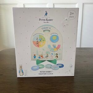 Peter Rabbit Wooden Weather Clock Beatrix Potter Orange Tree Toys Learning Board